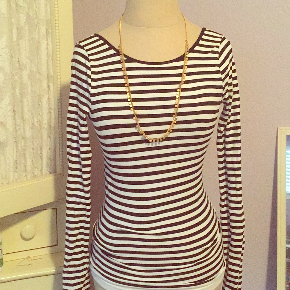 Intimately Free people low back nylon stripe top.